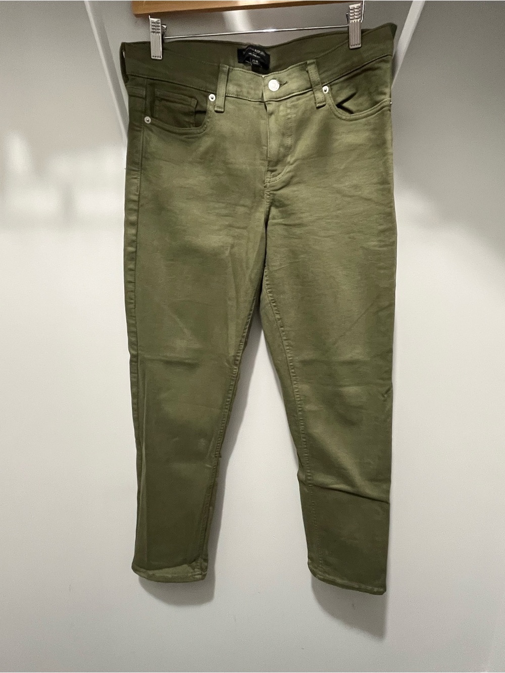 Banana Republic Olive Cropped Slim Jeans